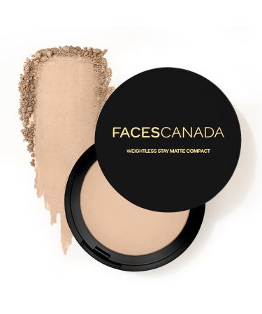 Weightless Matte Finish Compact Powder - Ivory | Non Oily Pressed Powder | Easy Blendable & Lightweight | Sun Protection with Vitamin E | 0.32 Oz/9g