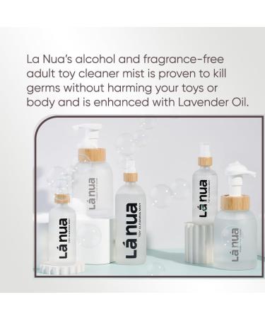 La Nua Toy Cleaning Mist - Fragrance-Free Alcohol-Free Body-Safe Cleaner for Sex Toys and Adult Toys Gentle Alternative to Baby Wipes Non-Toxic Sustainable Packaging Lavender Oil - Buy Online on GoSupps.com