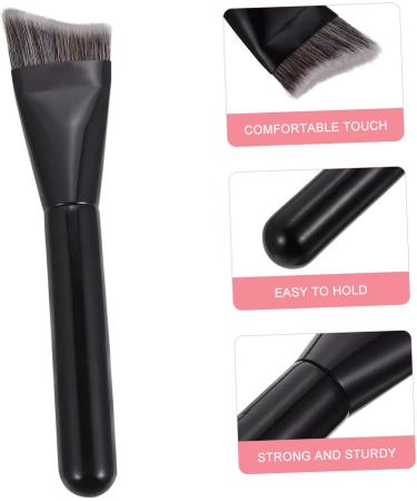Angoily Wooden Handle Silhouette Brush 1 PC Makeup Brush Bionic Fur Bright Black The Brush Advanced Wooden Handle Makeup Brush - Buy Online on GoSupps.com