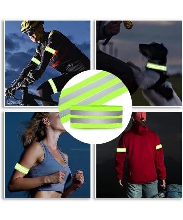 O-kinee Reflective Ligaments | Self-Adhesive Reflector Tape & Safety Band for Joggers & Cyclists - 4 Pack Gray Green - Buy Online on GoSupps.com