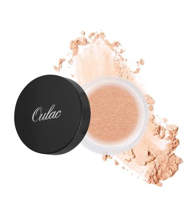 Oulac Misty Filter Loose Setting Powder Effortless Application with Powder Puff Filter-Like Natural Matte Finish Up to 8hr Ivory (03) 8.3G
