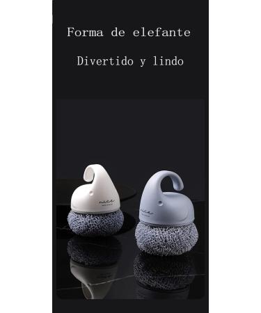 Plastic Sponge Scrubber Cleaning Balls Cutlery Scrubber Metal Scrubbing Pad Balls for Pots and Pans Cleaning Removes Rust Dirty Cookware Cleaner with Handle (Sassafras) - Buy Online on GoSupps.com