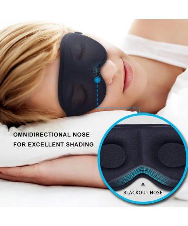 SEYA Luxury Sleep Eye Mask - 100% Light Blocking 3D Contoured Memory Foam Adjustable Strap - Skin Friendly Eye Shade for Men & Women - Buy Online on GoSupps.com