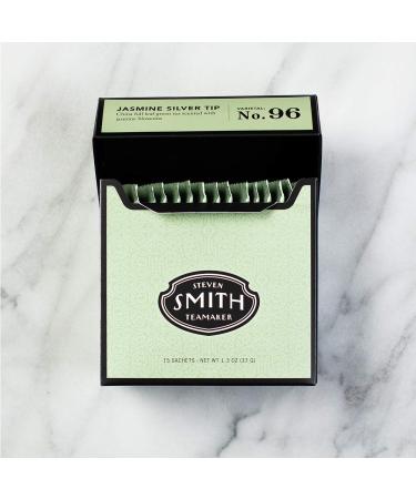 Smith Teamaker Jasmine Silver Tip No. 96 | Caffeinated Green Tea with Jasmine Blossoms | 6-Pack of Full Leaf Sachets (90 Total) - Buy Online on GoSupps.com