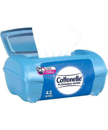 Cottonelle Fresh Flushable Moist Wipes 42 Count (Pack of 3) with Aloe Vera and Vitamin E - Buy Online on GoSupps.com