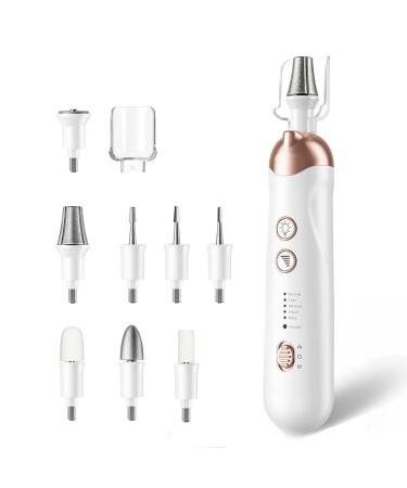 Nail Drill Cordless Electric Manicure Pedicure Set LED Electric Nail Files Portable Toenail File with 8 Attachments 20 Sanding Bands for Nail Buffer Grinder Sander Trimmer Cuticles Hard Skin