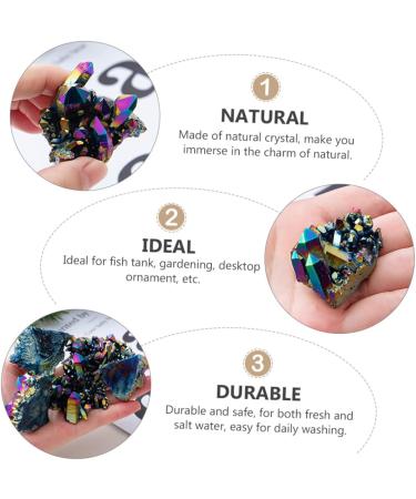 SEWACC 6 pcs Colorful Crystal Clusters fish tank stones Sparkling crystal natural stones ornament halo gem Colorfulx3pcs 3X3CMx3pcs - Buy Online on GoSupps.com
