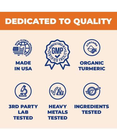 Organic Turmeric Curcumin with Black Pepper Extract - Vegan Supplements with Bioperine, 95% Curcuminoids for Digestive, Immune & Joint Support - Buy Online on GoSupps.com