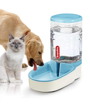 PHABULS Automatic Cat Feeder Automatic Dog Water Dispenser 3.8L Double Bowl Design for Small and Big Pets Blue water