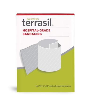 terrasil Hospital-Grade Wound Adhesive Bandages for Wounds Cuts Burns and to Prevent Infection - 2" x 18" Tape