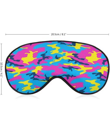 Premium Neon Camouflage Sleep Mask for Women - Adjustable Eye Shades with Elastic Strap | International Shipping Available - Buy Online on GoSupps.com