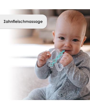 Shop New 2023 Teething Ring - Baby Teething Aid & Motor Skills Toy for 3 Months+ - Buy Online on GoSupps.com