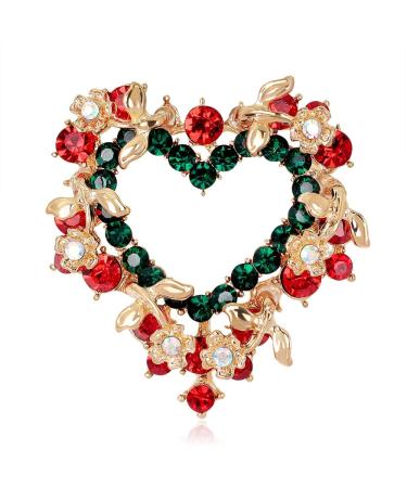 Pin Jewelry Gifts for Women Cute Inlaid Rhinestone Christmas Brooches for Women Creative Colorful Boots Snowman Pins Party Accessories Sweater Jewelry Brooches & Pins