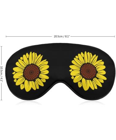 Sunflower Sleep Mask - Adjustable Blindfold for Sleeping, Blocking Light, Travel, Naps - Men's and Women's Eye Cover - Buy Online on GoSupps.com