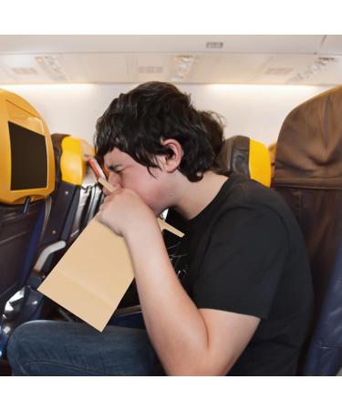 10pcs Kraft Paper Disposable Vomit Bags for Travel & Outdoors - Emesis Bag for Car & Morning Sickness - Buy Online on GoSupps.com