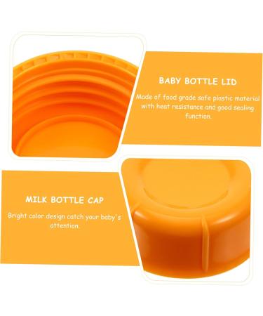 Vaguelly Breastmilk Bottles Cap 20 Pcs Baby Bottle Seal Cap Water Bottle Travel Food Grade Pp Water Proof Leak Proof Lids Orangex2pcs 4.3x4.3x1.5cmx2pcs - Buy Online on GoSupps.com
