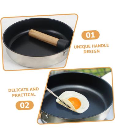 CIMAXIC Camping Portable Pan Non Stick Fry Pan Flat Skillet Griddle Pan Pans Non Stick Cooking Utensils Camping Cookware Camping Frying Pan Handheld Pan Stainless Steel Egg Pancake Skillet - Buy Online on GoSupps.com