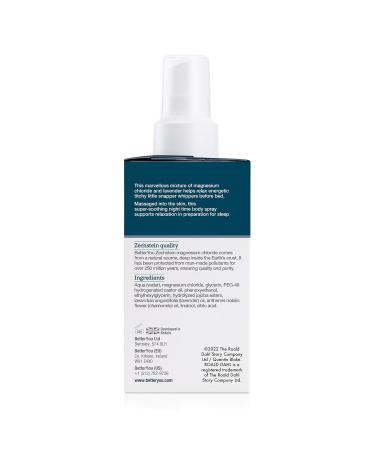 BetterYou Magnesium Sleep Kids' Body Spray - Relaxing Magnesium Chloride Spray For Kids - Promotes A Restful Sleep - Lavender Essential Oil - 3.38 oz - Buy Online on GoSupps.com