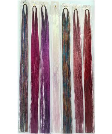 Junguluy Hair Extension Colored Wire Hair Extension Wire Tinsel Set Heat Fairy Hair Tinsel Set with Tools - Buy Online on GoSupps.com