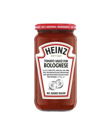 Heinz Tomato Pasta Sauce For Bolognese No Added Sugar 6 Units 490g