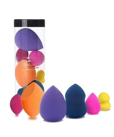 Miss Gorgeous London Makeup Sponge Set Blender Beauty Foundation Blending Sponge - Multi-colored 6 Pieces