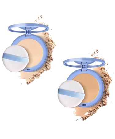 GAGK Matte Perfection Pressed Powder GAGK Matte Wet and Dry Powder Oil Control Face Pressed Powder Waterproof Long Lasting Finishing Powder Setting Powder Makeup (01#+03#)