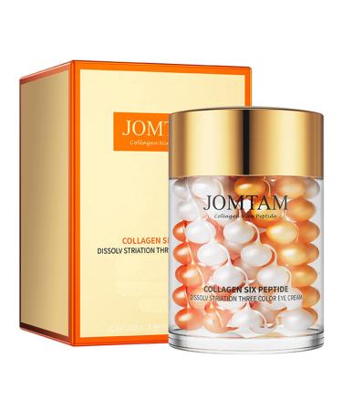 Collagen Six Peptide Dissolve Striation Three Color Eye Cream Eye Bags Hydrating Face Skin 60g / 2.03fl.oz