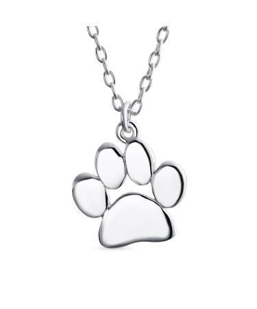 Initialee alphabet a-z petite dog cat pet kitten puppy paw paw pod necklace necklace animal jewelry for women teen polished rose yellow gold plates .925 sterling silver adaptable silver
