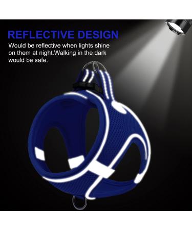 Joyal Dog Harness - Reflective Soft Padded & Breathable Mesh for Small to Medium Dogs | King Blue (L: 47-55cm) - Buy Online on GoSupps.com