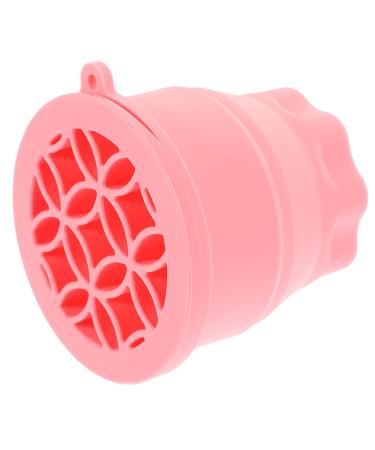 DRESSOOS Makeup Brush Cleaning Bowl Retractable Silicone Scrub Cup Drying Rack Brush Set Clean Silica Gel Makeup Brush Cleaner 9.20X9.20X8.60CM Pink