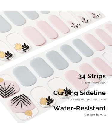 NAILOG Semi Cured Gel Nail Strips 34 pcs Salon-Quality Gel Nail Stickers Long Lasting Nail Wraps for Women with Soft Gel Finish The Oriental - Buy Online on GoSupps.com