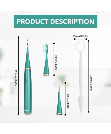 SomaA Sonic Electric Toothbrush for Adults - 5 Modes 3 Brush Heads USB Rechargeable Waterproof Travel Set - Deep Clean Green 1 Count - Buy Online on GoSupps.com