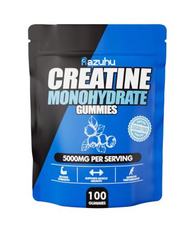 Creatine Monohydrate Gummies for Men & Women 5g of Creatine Monohydrate per Serving-Blueberry(100 Count)