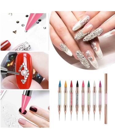 Dual End Rhinestone Pen Tool Nail Rhinestone Picker Dotting Tool Diamond Painting Dotting Pen Nail Art Dotting Pen Pick Up Applicator Dual Tips Dotting Pen Beads for DIY Nail Art Crafts (G) - Buy Online on GoSupps.com