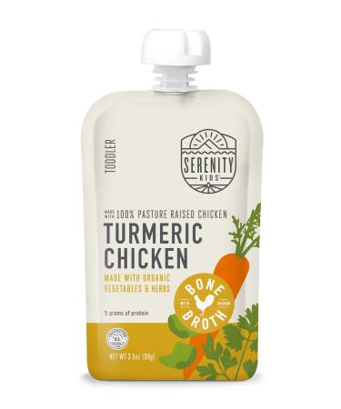 Serenity Kids Toddler Meals 100% Pasture Raised Turmeric Chicken with Organic Veggies Ginger & Onion 3.5 oz (99 g)