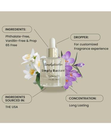 Simply Baccarat Perfume Oil Unisex Long Lasting Fragrance Oil Perfume Travel Size Perfume for Daily Use Vegan & Cruelty-Free Dropper Perfume 30ml 30 ml Simply Baccarat - Buy Online on GoSupps.com