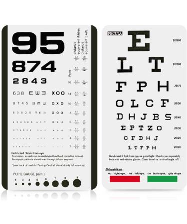 Eye Chart Pocket Eye Chart Snellen Pocket Eye Chart Rosenbaum Pocket Eye Chart (2 in 1) 42.00 x 78.00