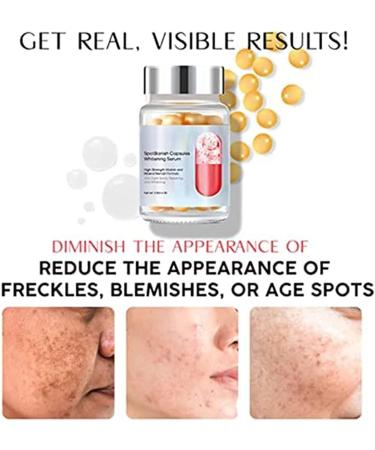 DUBUSH Whitening Serum Capsules Dark Spot Corrector Daily Face Serum Capsules Facial Lightening Cream AntiAging AntiWrinkle Whitening Serum - Buy Online on GoSupps.com