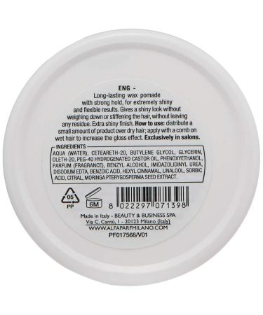 Alfaparf Milano Glossy Pomade - Strong Hold, Extra Shiny Finish - 3.66 oz Professional Hair Styling Product - Buy Online on GoSupps.com
