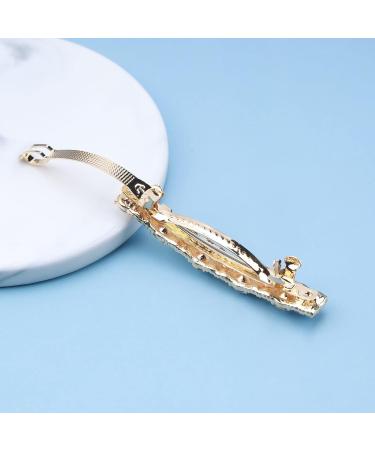 Inilbran Vintage Rhinestone Hair Clip Gold Crystal Hair Barrettes Sparkly Crystal Barrette Head Clips Sparkle Cz Hair Clip Decorative Headwear wedding headpieces Hair Accessories for Women and Girls - Buy Online on GoSupps.com