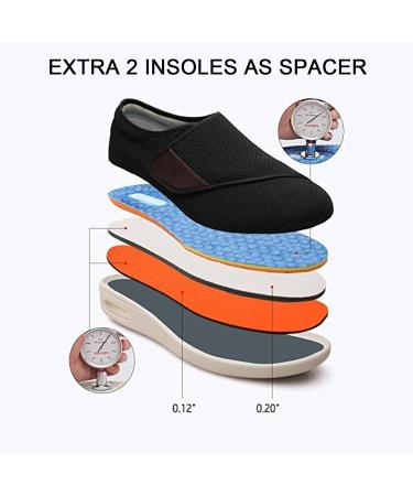 Diabetic Shoes for Swollen Feet | Extra Wide Orthopedic Shoes for Men and Women | Comfortable Preventive Health Footwear (C 38 EU) - Buy Online on GoSupps.com
