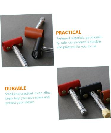 Magiclulu 4-Piece Synthetic Leather Razor Head Cover Set | Durable Razor Shell & Parts for Ultimate Protection - Buy Online on GoSupps.com