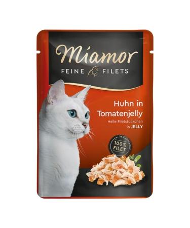 Miamor Fine fillets for cats - Chicken in tomato jelly - 24 x 100 g sachets freshness