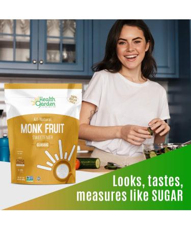 Health Garden Monk Fruit Sweetener Classic - Non GMO, Gluten Free, Sugar Substitute - Kosher, Keto Friendly (3 lbs) - Buy Online on GoSupps.com
