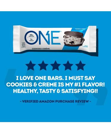 One Brands Cookies & Cream Protein Bar - 12 Pack (2.12 oz each) | Delicious & Nutritious Snack - Buy Online on GoSupps.com