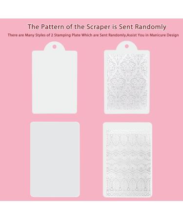Silver French Tip Nail Stamp Double Sided Clear Art Stamper: Soft Silicone, Jelly with Scraper for Clear Stamping - Buy Online on GoSupps.com