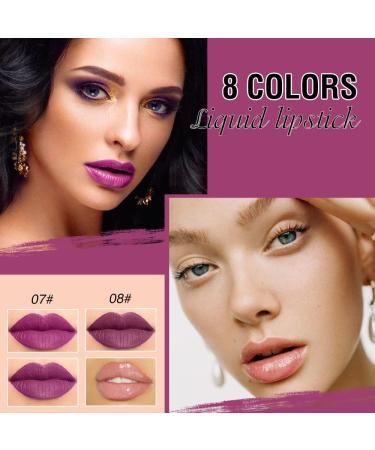 7 Colors Liquid Matte Lipstick Set + Plumping Lip Gloss | Long Lasting, 24 Hour Original Lipstick | Red Purple Matte Stain - 4 Count Pack - Buy Online on GoSupps.com