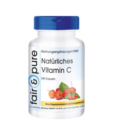 SoMatEm Fair & Pure Natural vitamin C from acerola and rosehip vegan 240 vitamin C capsules