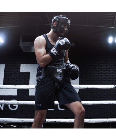 Cleto Reyes Traditional No-Foul Protector in Medium Black - High-Quality Boxing Gear - Buy Online on GoSupps.com