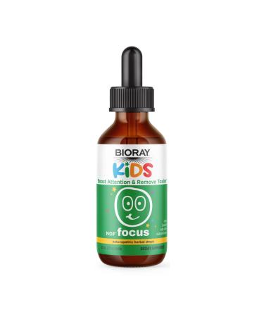BIORAY Kids NDF Focus Citrus - 2 fl oz - Supports Cognitive Function Enhances Clarity & Promotes Steady Energy Levels - Non-GMO Vegetarian Gluten Free - 1-2 Month Supply 2 Fl Oz (Pack of 1)